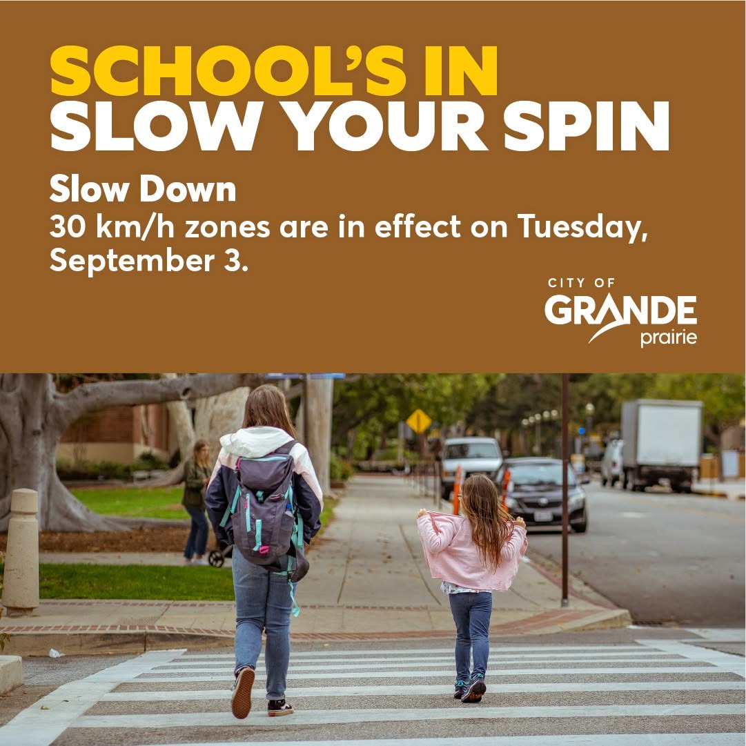 A school zone poster