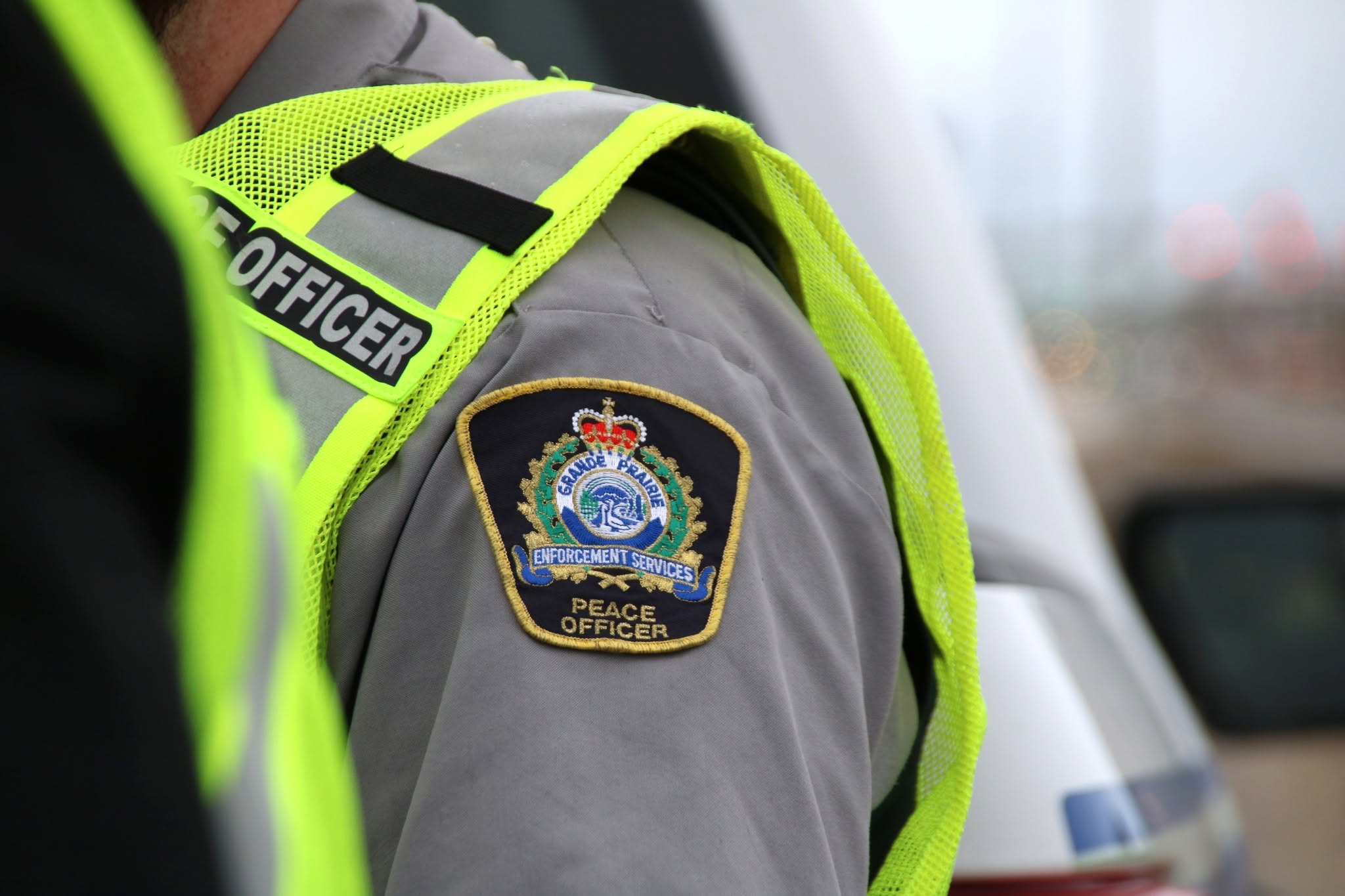 A Grande Prairie Enforcement Services shoulder flash