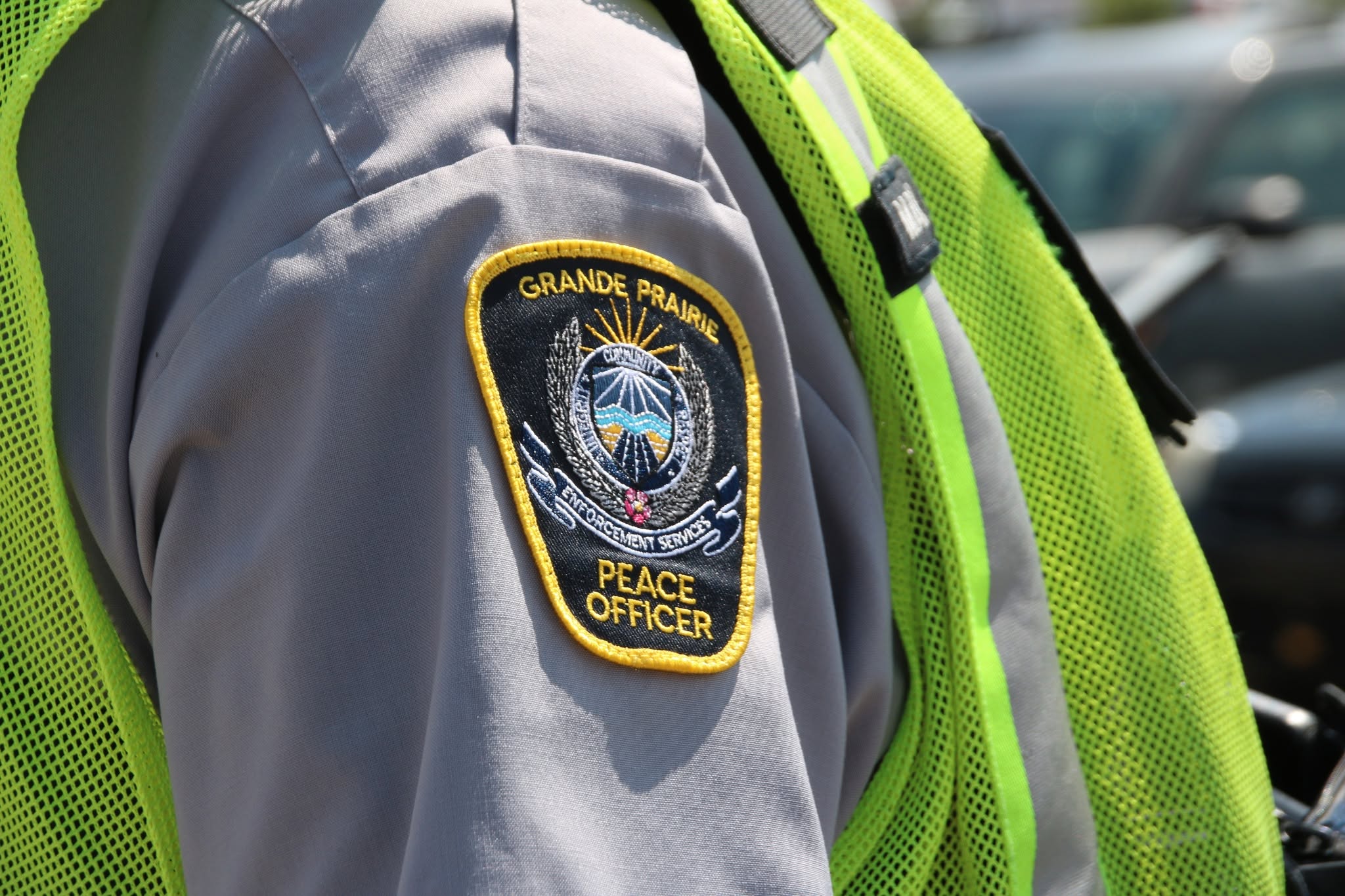 A Grande Prairie Enforcement Services shoulder flash