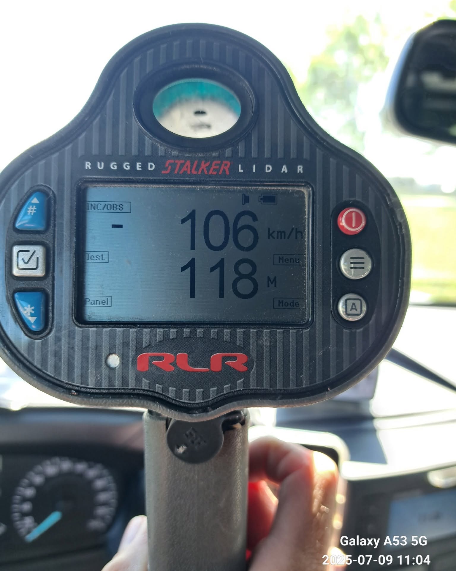 A radar gun