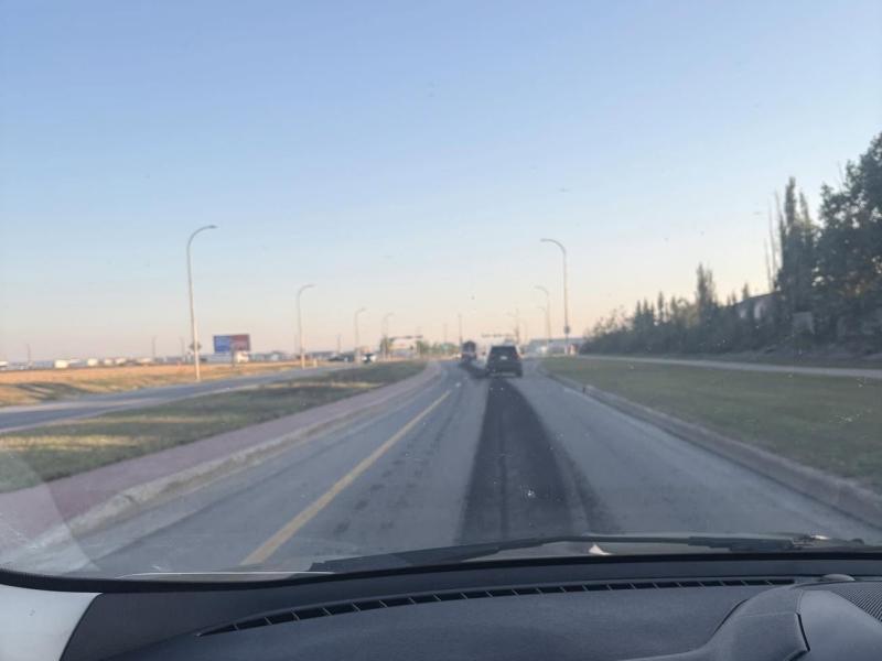 Asphalt spill