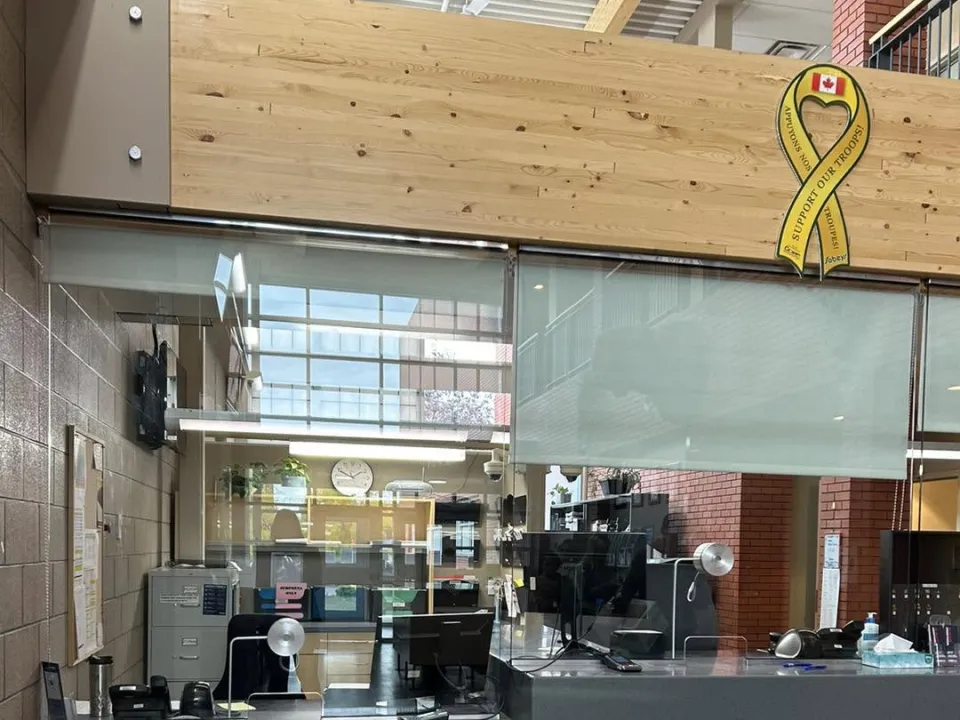The front counter at the Grande Prairie RCMP detachment