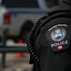 A Grande Prairie Police Service shoulder flash